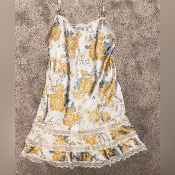 Free People Dresses & Skirts - Free People Floral Mini Dress in Yellow and Blue